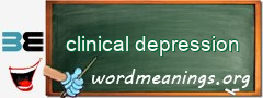 WordMeaning blackboard for clinical depression